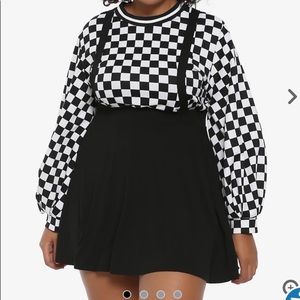 Black suspender circle skirt from Hot Topic